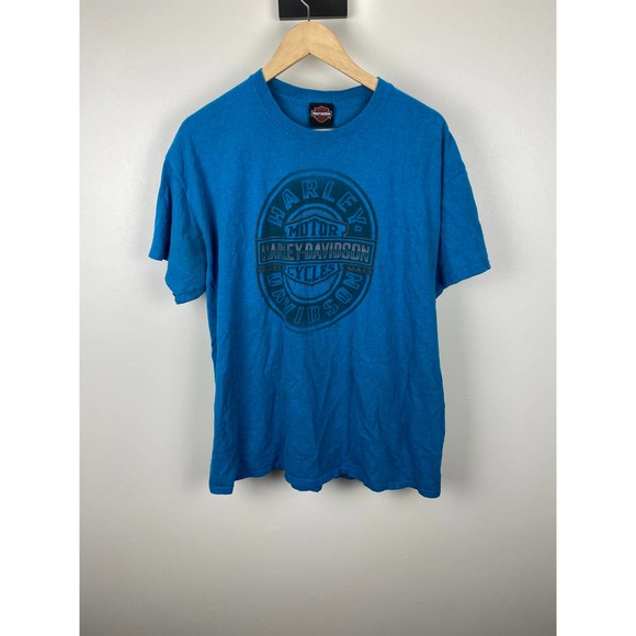 2017 - Harley Davidson Motorcycles Big Print Minnesota Blue Tee - XL - Picture 6 of 13